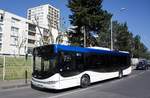 Frankreich / Stadtbus Marseille: Solaris Urbino 12 (Wagen 94357) von Transdev im Auftrag von RTM (Régie des Transports Metropolitains) Marseille, aufgenommen im April 2017 an der Metrostation  La
