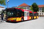 HSB Solaris Urbino 18 Facelift Wagen 85 am 28.06.19 in Hanau Freiheitsplatz 