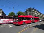 Volvo Bus mit der Betriebsnummer 801 auf der Linie 10 am Hirschengraben in Bern. Die Aufnahme stammt vom 18.05.2011.