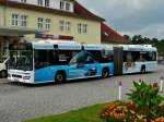 Am Bahnhof in Binz fotografierte ich diesen Volvo Gelenkbus am 22.09.11.