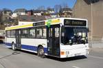 Bus Aue / Bus Erzgebirge: MAN EL (ASZ-BV 48) der RVE (Regionalverkehr Erzgebirge GmbH), aufgenommen im Mrz 2019 im Stadtgebiet von Aue (Sachsen).