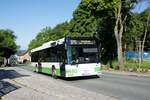 Bus Schwarzenberg / Bus Grünhain-Beierfeld / Bus Erzgebirge: MAN NÜ (ERZ-VB 723) der RVE (Regionalverkehr Erzgebirge GmbH), aufgenommen im Juni 2021 im Stadtgebiet von