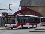 . LE 8218, MAN Lion's city der CFL, verlässt die Bushaltestelle in Mersch und ist als SEV unterwegs zwischen Luxemburg und Ettelbrück.  11.09.2016 