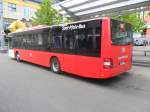 Das Bild zeigt einen neuen MAN Lions City Bus von Saar-Pfalz-Bus.Die Aufnahme des Fotos war am 18.04.2011 in Saarbrcken.