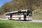 Bus Rheinland-Pfalz: Mercedes-Benz O 407 (BIR-WR 54) vom Omnibusbetrieb Westrich Reisen GmbH, aufgenommen im April 2021 in der Nhe von Herrstein, einer Ortsgemeinde im Landkreis Birkenfeld.