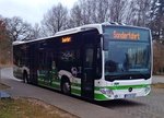 Von der VBG -Verkehrsgesellschaft Belzig mbH, dieser MB Citaro C2 Ü 'PlusBus', hier in Brandenburg im März 2016.