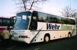 Neoplan Transliner N316 SHD, aufgenommen im November 2001 auf dem Parkplatz der Westfalenhallen in Dortmund.