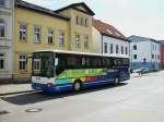 MR-PV 35,ein Setra der Personenverkehrs GnbH Mritz(pvm),am25.07.07 vor dem Busbahnhof Neubrandenburg.