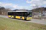 Bus Rheinland-Pfalz: Setra S 315 NF (KH-RH 282) der Rudolf Herz GmbH & Co. KG, aufgenommen im Mrz 2021 in der Nhe von Herrstein, einer Ortsgemeinde im Landkreis Birkenfeld.