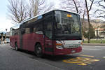 Setra S412UL Bus Nr. 1580 von Trentino Trasporti an der Piazza Dante in Trient. Aufgenommen 2.12.2017.