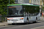 Setra S 415 LE von Blaguss, aufgenommen nahe der Straenbahn Haltestelle Josefsplatz in Baden. 06.2023