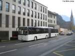LBA Nr. 55 (Volvo 8700LEA) in Vaduz, Post. Angeblich herrscht bei der LBA Fahrzeugmangel, dass bei Volvo dieser Bus gemietet wurde.