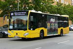 Im DB Ersatzverkehr /SEV der S -Bahn Berlin -S41&S42, dieser Mercedes -Benz MB Citaro C2 '8617' von 'Omnibusgesellschaft J.Hartmann GmbH'. Berlin im Juni 2019.