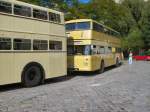 Historische Busse im Sonderverkehr vor der Monumentenhalle, September 2007