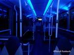 Innenraum von einem Spillmann Bus bei Nacht Sonderfahrt: Spillmann ReiseMesse