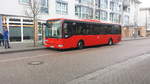 Hier steht der KA SB 173 der Südwestbus als 101 nach Moosbronn in Ettlingen Stadt abfahrbereit. Gesichtet am 10.03.2018 in Ettlingen Stadt.