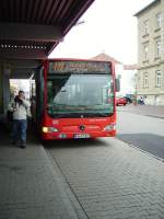 Ein DB Rhein Neckar Bus in Sinsheim Hbf am 18.03.11