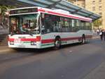 Ein Mercedes Bus der Linie R10 an seiner Haltestelle in Saarbrcken am Hauptbahnhof.Das Foto zeigt ein etwas lterer RSW Bus.