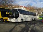 Ein slowakischer Neoplan Tourliner L auf dem Busparkplatz vom Berliner ZOB am 23.11.14