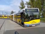 Hurra, ich habe heute Geburtstag!!! Der erste Betriebstag der neuen Solaris-Busse. Wagen 4252 an der Endstelle Ahrensfelde am 21.08.2007