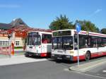 Zwei historische Linienbusse der Rheinbahn AG Dsseldorf.