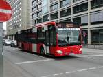 DB Hessen Bus Mercedes Benz Citaro C2 mit Museumsufer Werbung am 24.05.14 in Frankfurt