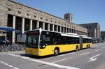 Stadtbus Stuttgart: Mercedes-Benz Capacity (Citaro Facelift) der Stuttgarter Straßenbahnen AG (SSB), aufgenommen im Juni 2016 am Hauptbahnhof in Stuttgart.