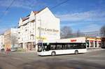 Bus Chemnitz: MAN Lion's City  der RVE (Regionalverkehr Erzgebirge GmbH), aufgenommen im Mrz 2017 am Omnibusbahnhof in Chemnitz.