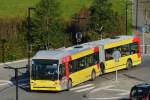 . VanHool Gelenkbus vom TEC in den Strassen von Lüttich aufgenommen am 18.10.2014