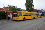Bus Dänemark / Region Seeland / Region Sjælland: Volvo B10BLE - Wagen 1378 von Trafikselskabet Movia (Eigentümer Fahrzeug: Arriva Danmark A/S), aufgenommen im Mai 2016 am Hauptbahnhof von Helsingör (Helsingør).