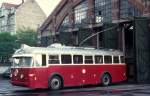 NESA: Trolleybus 31 hält am 10. Oktober 1971 im Hof des (ehemaligen Strassenbahn-) Betriebhofes in Hellerup.