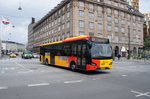 Bus Dänemark / Region Seeland / Region Sjælland: VDL Citea LLE (Light Low Entry) - Wagen 7527 von Trafikselskabet Movia (Eigentümer Fahrzeug: Umove A/S), aufgenommen im Mai 2016 am Hauptbahnhof von Kopenhagen.