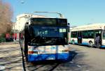 Nice / Nizza Lignes d'Azur Buslinie 16 Bushaltestelle Vauban / Boulevard Francois Mitterand am 12. Februar 2015.