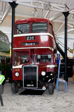 Dieser Leyland PD 2/4, Baujahr 1949, früher eingesetzt bei Bolton Transport steht im Bury Transport Museum.