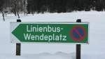 Linienbus-Wendeplatz zeigt dieses Schild an. Aufnahme vom 22.1.2012 aus Kramsach in Tirol.