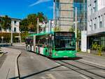 Graz. Wagen 149 der Graz Linien ist hier am 17.09.2023 als Linie 82 in der Neuen Stiftingtalstraße zu sehen.