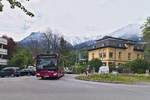 Innsbruck: Bus Nr. 433 der IVB als Schienenersatzverkehr für die Straßenbahnlinie 1 in der Siebererstraße. Aufgenommen 6.5.2019.