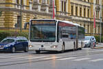 Innsbruck: Schienenersatzverkehr für die Straßenbahnlinie 1, Mercedes-Benz Citaro Facelift der Innsbrucker Verkehrsbetriebe (Bus Nr. 849) als Linie 1SE bei der Haltestelle Bundesbahndirektion. Aufgenommen 3.8.2023.