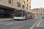 Innsbruck: Mercedes-Benz Citaro Facelift der Innsbrucker Verkehrsbetriebe (Bus Nr. 845) als Schienenersatzverkehr für die Straßenbahnlinie 1 an der Haltestelle Westbahnhof. Aufgenommen 3.10.2023.