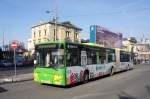 Serbien / Stadtbus Belgrad / City Bus Beograd: Ikarbus IK-218N - Wagen 431 der GSP Belgrad, aufgenommen im Januar 2016 am Hauptbahnhof von Belgrad.