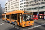 Serbien / Stadtbus Belgrad / City Bus Beograd: Oberleitungsbus BKM (Belkommunmash) AKSM-333 - Wagen 2173 der GSP Belgrad, aufgenommen im Januar 2016 in der Nähe der Haltestelle  Terazije  in