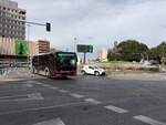 Neuer MAN Lion's City 19C, Baujahr 2023, Wagen 841, Firma Masatusa, im Einsatz auf der Linie 3 in Alicante an der Glorieta de la Estrella am 31.10.2023.