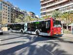 MAN Lion's City 19C, Wagen 842, Firma Masatusa, am Plaza de los Luceros in Alicante am 07.11.2023.
