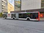 MAN Lion's City 19C, Wagen 840, Baujahr 2023, Vectalia Mia, verlässt die Haltestelle Estación Maisonnave in Alicante am 12.12.2023.