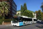 Bus Spanien / Bus Mlaga: Gelenkbus Iveco Urbanway 18M der EMT Mlaga (Empresa Malaguea de Transportes), aufgenommen im November 2016 im Stadtgebiet von Mlaga.