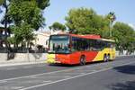 Bus Spanien / Bus Mallorca: Volvo B12BLE / Sunsundegui Interstylo II von Autocares Mallorca S.L. / Arriva Mallorca / TIB - Transports de les Illes Balears (Wagen 03), aufgenommen im Oktober 2019 im Stadtgebiet von Port d'Alcudia.