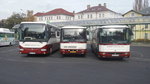 Irisbus Crossway 12M, Karosa C934E.1351 und Karosa C954E.1360 am 31.10.2016 in Liberec auf dem Busbahnhof