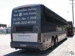 Heckansicht des MCI J4500 des amerikanischen Busunternehmens  Econoway Motor Coach Inc -Overland Tours  aus Daleville, Indiana.