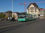 MAN Bus mit der Betriebsnummer 766 auf der Linie 38 berquert die Mittlere Rheinbrcke.