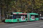 MAN Bus 762 auf der Linie 36 fährt zur Haltestelle Badischer Bahnhof. Die Aufnahme stammt vom 19.09.2014.